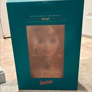1995 holiday jewel porcelain Barbie